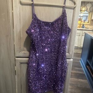 BP Purple Sequin Prom Dress size xxl